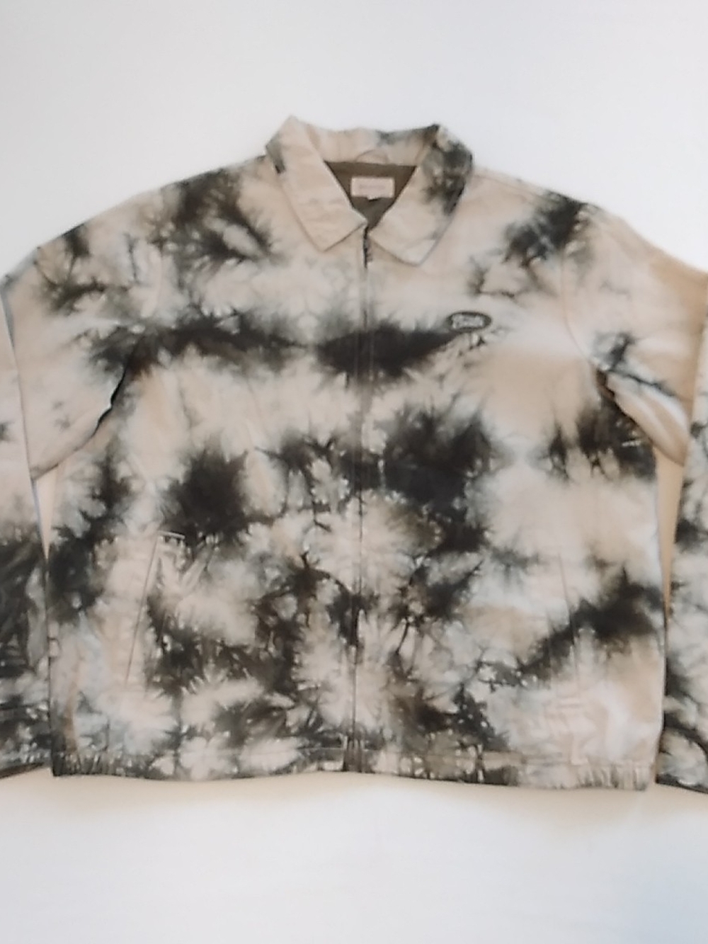 Brixton Utopia Tie-Dye Bomber Army Military Jacket Full Zip Skater Streetwear XL